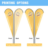 EAGLE PEAK Custom Printed Teardrop Flags with Your Logo and Design, Personalized Advertising Flags for Marketing, with Folding Cross Base, Weight Bag & Carry Bag, 9.2x2.3 ft - Eagle Peak Canopy and Outdoor Products