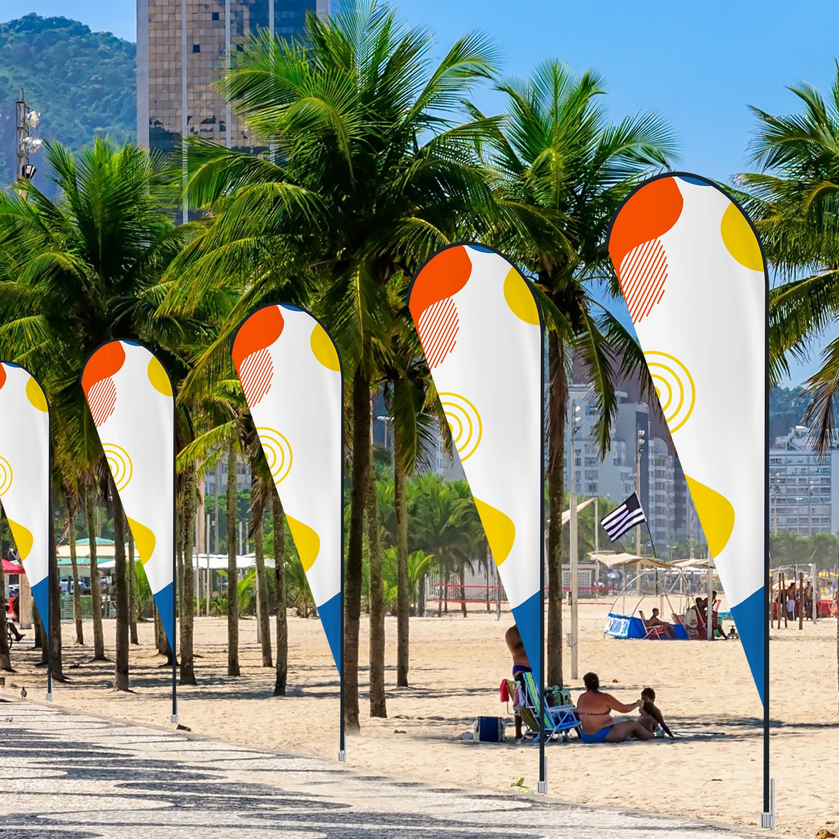 EAGLE PEAK Custom Printed Teardrop Flags with Your Logo and Design, Personalized Advertising Flags for Marketing, with Ground Spike & Carry Bag, 18x4.3 ft - Eagle Peak Canopy and Outdoor Products