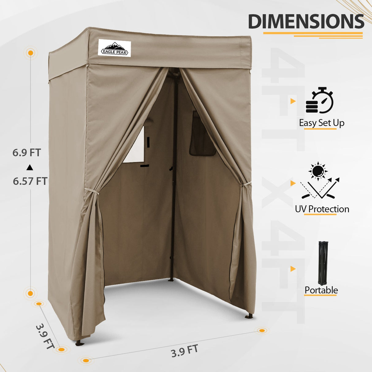 EAGLE PEAK Flat Top 4x4 Pop - up Canopy Changing Room - Eagle Peak Canopy and Outdoor Products