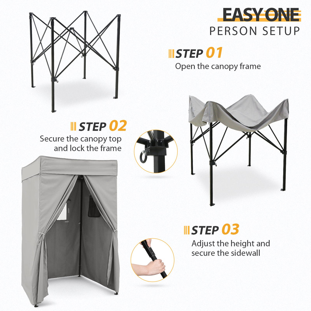 EAGLE PEAK Flat Top 4x4 Pop - up Canopy Changing Room - Eagle Peak Canopy and Outdoor Products