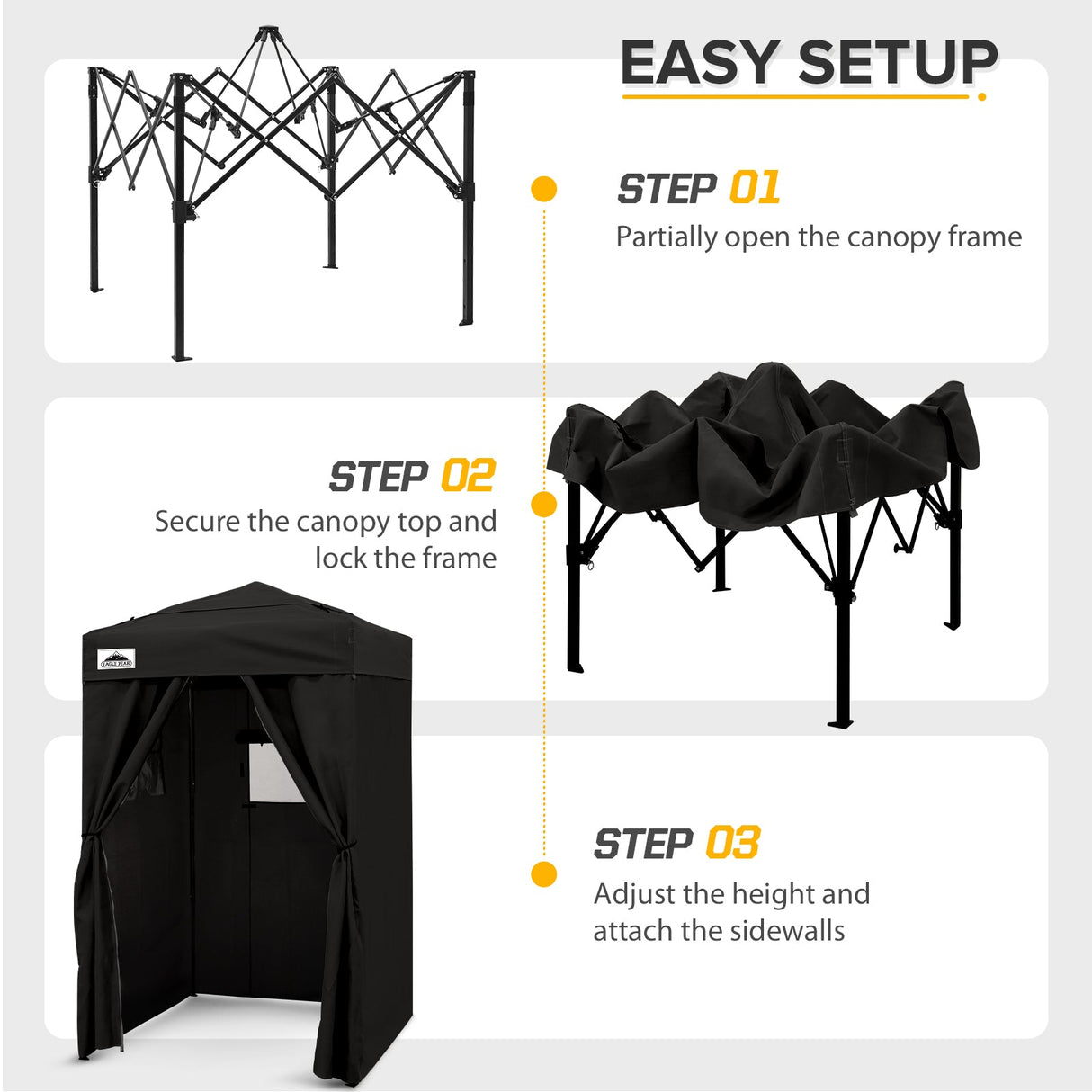 EAGLE PEAK Flex Ultra Compact 4x4 Pop - up Canopy Tent with Vented Top - Eagle Peak Canopy and Outdoor Products