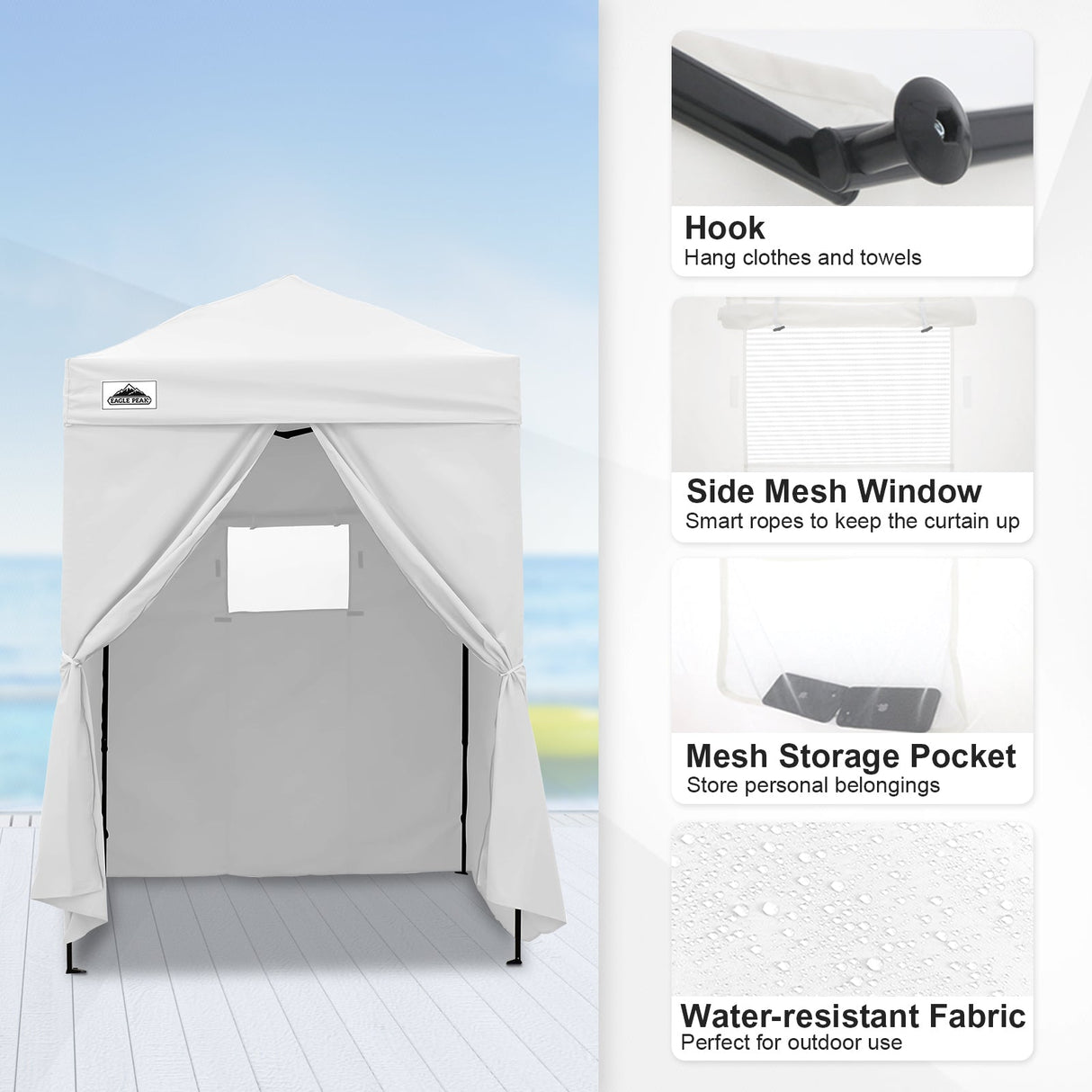 EAGLE PEAK Flex Ultra Compact 5x5 Pop - up Canopy - Eagle Peak Canopy and Outdoor Products