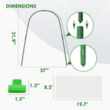 EAGLE PEAK Garden Netting Kit with 8 x 20 ft Mesh Plant Cover, 6 Packs of Garden Hoops, and 12 Clips, Birds Animals Barrier for Protection of Vegetables Crops Plants Fruits Greenhouse Row Cover - Eagle Peak Canopy and Outdoor Products