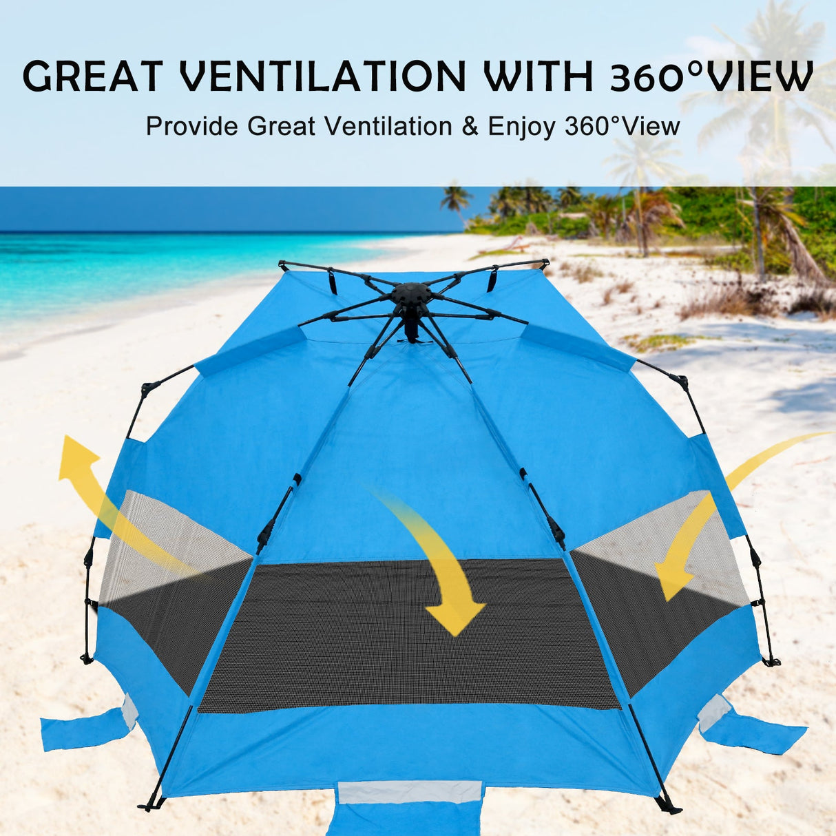 EAGLE PEAK Instant Beach Tent, Sunshade with Windows - Eagle Peak Canopy and Outdoor Products