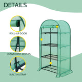 EAGLE PEAK Mini 3 Tier Greenhouse with Wire Shelves,31.5”x17.7”x63.0” - Eagle Peak Canopy and Outdoor Products