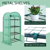 EAGLE PEAK Mini 3 Tier Greenhouse with Wire Shelves,31.5”x17.7”x63.0” - Eagle Peak Canopy and Outdoor Products