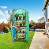 EAGLE PEAK Mini Greenhouse with Wire Shelves,27.2"x19.3"x64.2" - Eagle Peak Canopy and Outdoor Products