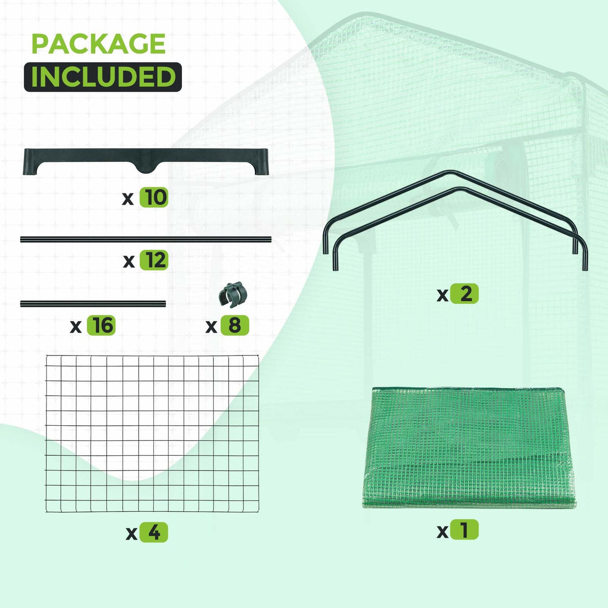 EAGLE PEAK Mini Greenhouse with Wire Shelves,27.2"x19.3"x64.2" - Eagle Peak Custom Canopy Tent