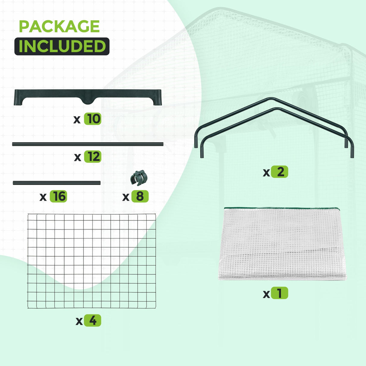 EAGLE PEAK Mini Greenhouse with Wire Shelves,27.2"x19.3"x64.2" - Eagle Peak Custom Canopy Tent