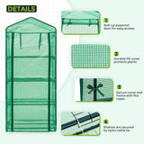 EAGLE PEAK Mini Greenhouse with Wire Shelves,27.2"x19.3"x64.2" - Eagle Peak Canopy and Outdoor Products