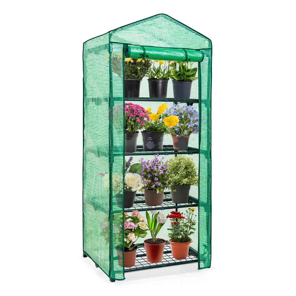 EAGLE PEAK Mini Greenhouse with Wire Shelves,27.2"x19.3"x64.2" - Eagle Peak Custom Canopy Tent