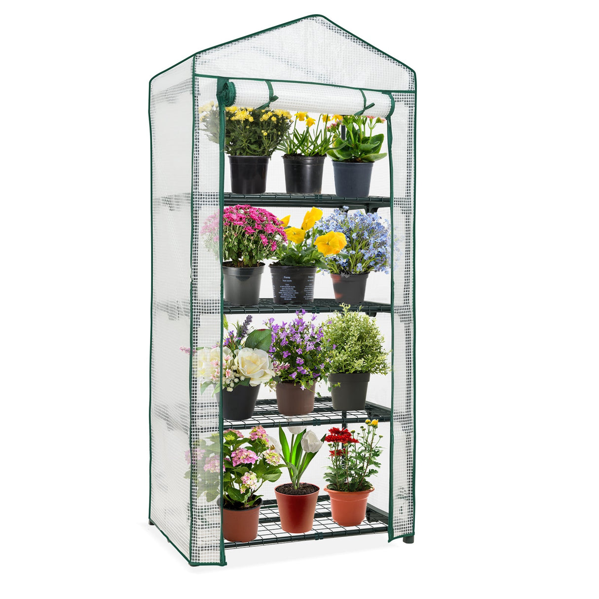 EAGLE PEAK Mini Greenhouse with Wire Shelves,27.2"x19.3"x64.2" - Eagle Peak Custom Canopy Tent