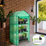 EAGLE PEAK Mini Greenhouse with Wire Shelves,3 Tier, with Wheels, 27"x19"x51" - Eagle Peak Canopy and Outdoor Products