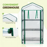 EAGLE PEAK Mini Greenhouse with Wire Shelves,3 Tier, with Wheels, 27"x19"x51" - Eagle Peak Canopy and Outdoor Products