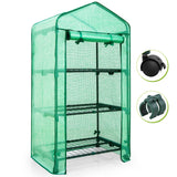 EAGLE PEAK Mini Greenhouse with Wire Shelves,3 Tier, with Wheels, 27"x19"x51" - Eagle Peak Canopy and Outdoor Products