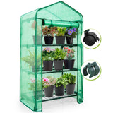 EAGLE PEAK Mini Greenhouse with Wire Shelves,3 Tier, with Wheels, 27"x19"x51" - Eagle Peak Canopy and Outdoor Products