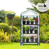 EAGLE PEAK Mini Greenhouse with Wire Shelves,3 Tier, with Wheels, 27"x19"x51" - Eagle Peak Canopy and Outdoor Products