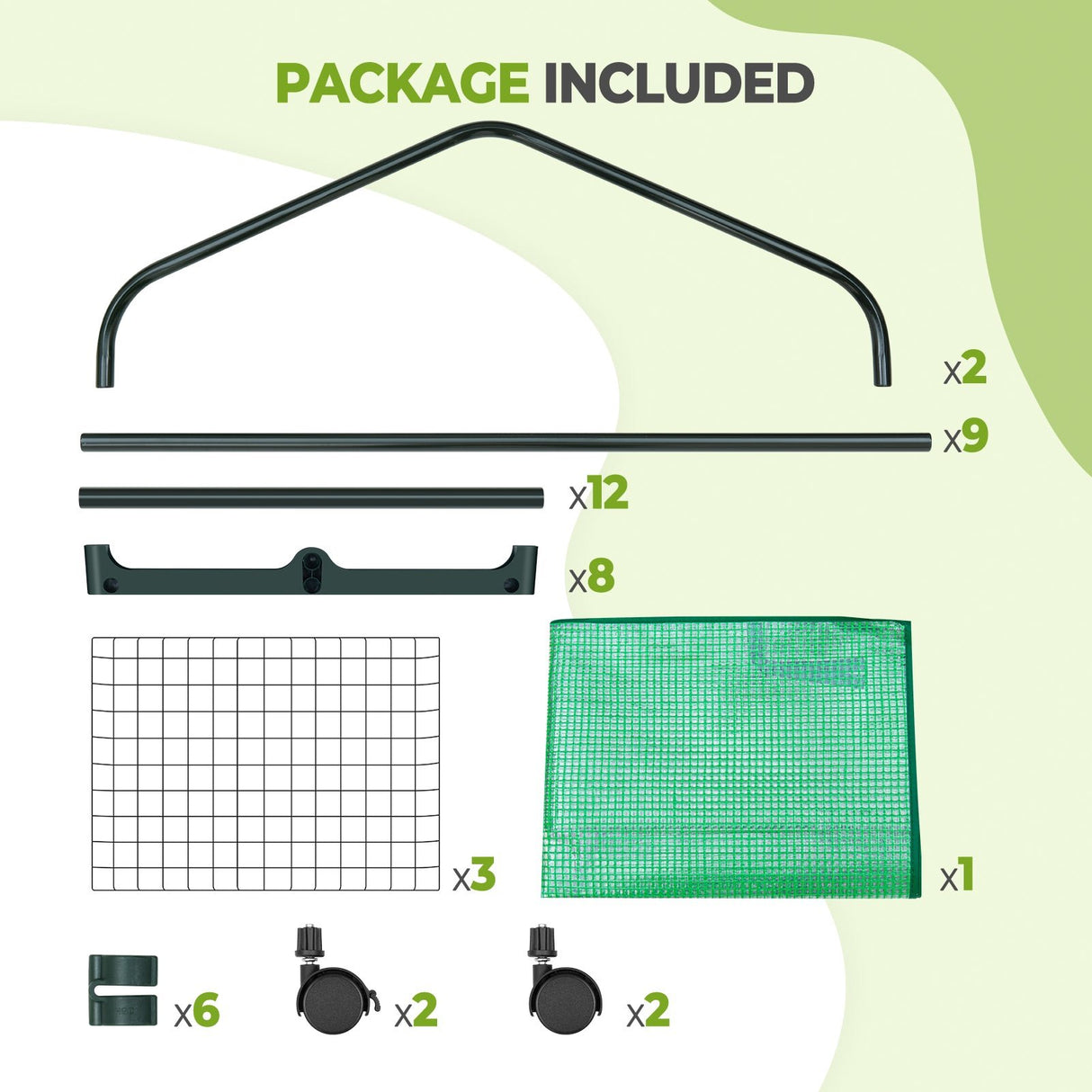 EAGLE PEAK Mini Greenhouse with Wire Shelves,3 Tier, with Wheels, 27"x19"x51" - Eagle Peak Canopy and Outdoor Products