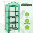 EAGLE PEAK Mini Greenhouse with Wire Shelves,4 Tier, with Wheels, 27"x19"x65" - Eagle Peak Canopy and Outdoor Products