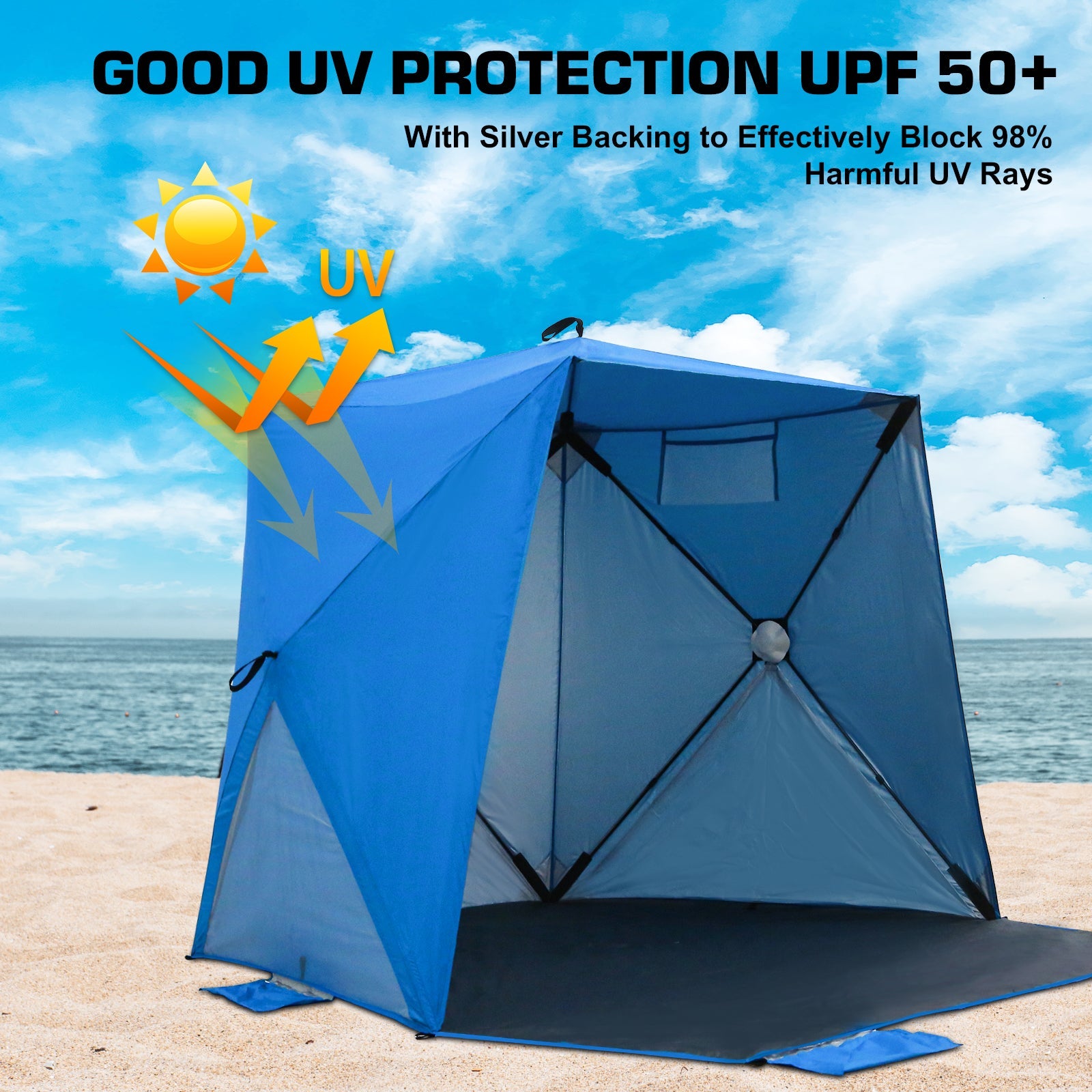 Eagle Peak Pop Up Beach Tent Portable Sun Shelter