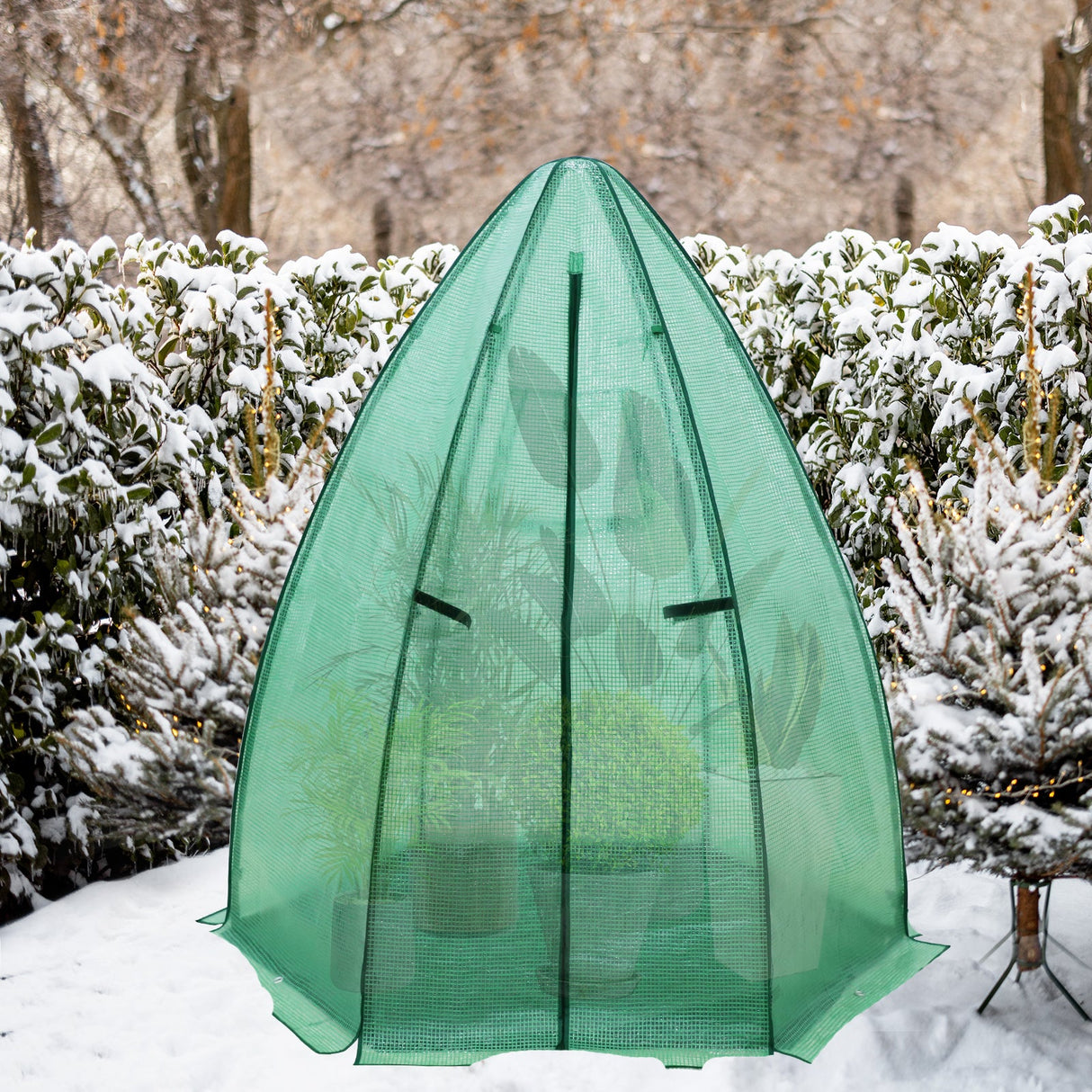 EAGLE PEAK Portable Mini Dome Greenhouse with Zippered Door and Mesh Window - Eagle Peak Canopy and Outdoor Products