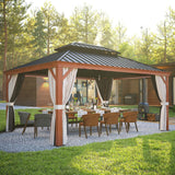 Premium Aluminum Gazebo Galvanized Double Roof