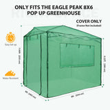 EAGLE PEAK Replacement Cover for 8x6 Portable Walk - in Greenhouse (Frame Not Included) (GH48 - AZ - SP017) - Eagle Peak Canopy and Outdoor Products