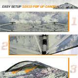 Eagle Peak SHADE GRAPHiX Easy Setup 10x10 Pop Up Canopy Tent with Digital Printed Tree Camo Top - Eagle Peak Canopy and Outdoor Products