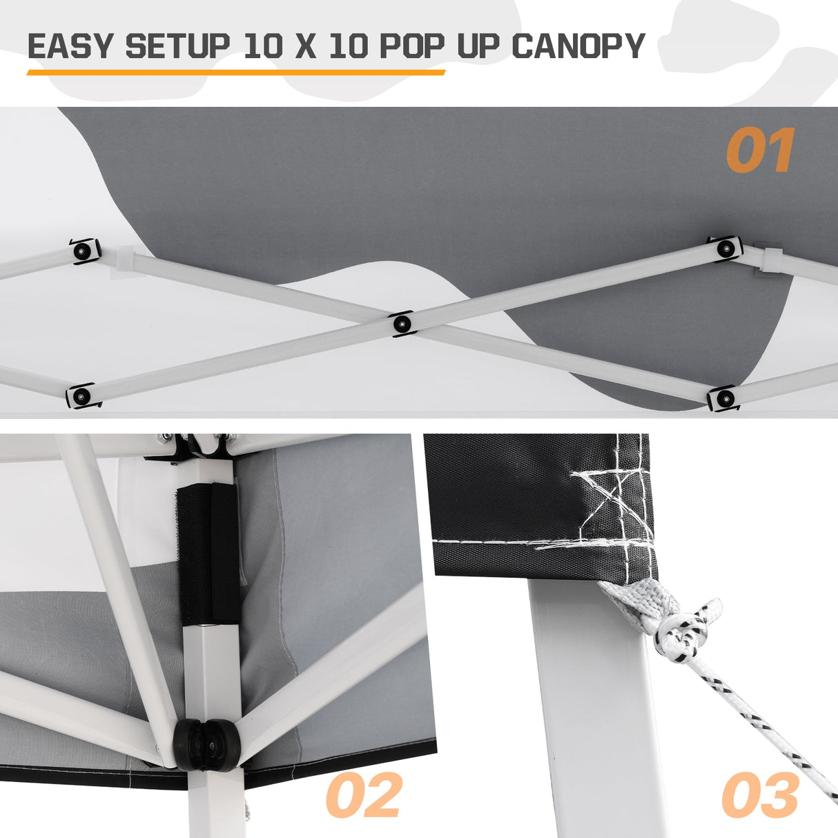 Eagle Peak SHADE GRAPHiX Slant Leg 10x10 Easy Setup Pop Up Canopy Tent with Digital Printed Cow Print Top - Eagle Peak Canopy and Outdoor Products