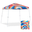 Eagle Peak SHADE GRAPHiX Slant Leg 10x10 Easy Setup Pop Up Canopy Tent with Digital Printed Swirl Top - Eagle Peak Canopy and Outdoor Products