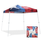 Eagle Peak SHADE GRAPHiX Slant Leg 10x10 Easy Setup Pop Up Canopy Tent with Digital Printed Tex - Eagle Peak Canopy and Outdoor Products