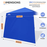 EAGLE PEAK Sunwall / Sidewall for 10x10 Slant Leg Canopy Only, 1 Sidewall, White/Blue - Eagle Peak Canopy and Outdoor Products