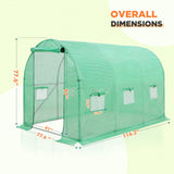 EAGLE PEAK Tunnel Greenhouse Garden Green House with Zippered Door and 6 Roll - up Side Windows, 10'x7'x7 - Eagle Peak Canopy and Outdoor Products