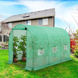 EAGLE PEAK Tunnel Greenhouse Garden Green House with Zippered Door and 6 Roll - up Side Windows, 10'x7'x7 - Eagle Peak Canopy and Outdoor Products