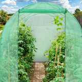 EAGLE PEAK Tunnel Greenhouse Garden Green House with Zippered Door and 6 Roll - up Side Windows, 10'x7'x7 - Eagle Peak Canopy and Outdoor Products