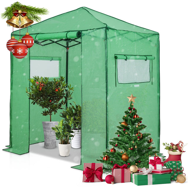 Easy Fast Setup Instant 6x4 Walk - in Indoor/Outdoor Greenhouse - Eagle Peak Custom Canopy Tent