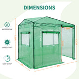 Easy Setup 8x6 Instant Pop Up Greenhouse - Eagle Peak Custom Canopy Tent