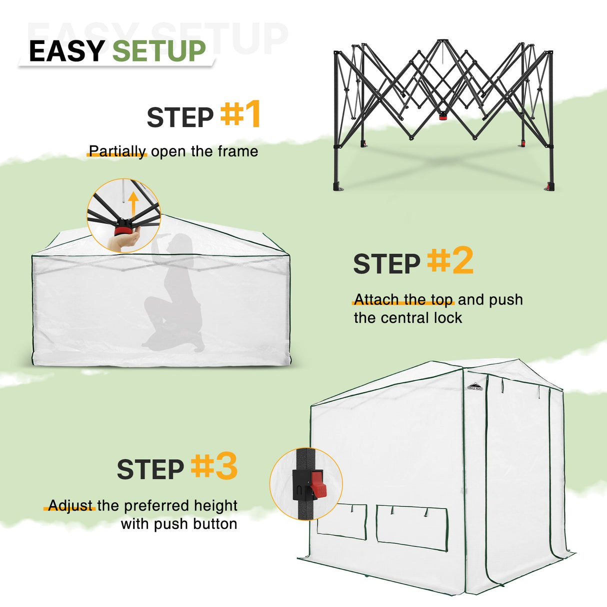 Easy Setup 8x6 Instant Pop Up Greenhouse (Copy) - Eagle Peak Custom Canopy Tent