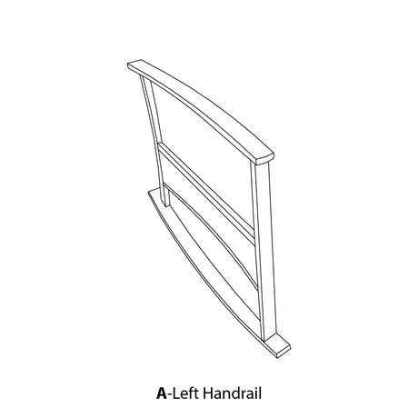 EP - FOH - Part A Left Handrail - Eagle Peak Custom Canopy Tent