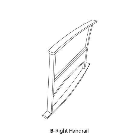 EP - FOH - Part B Right Handrail - Eagle Peak Custom Canopy Tent