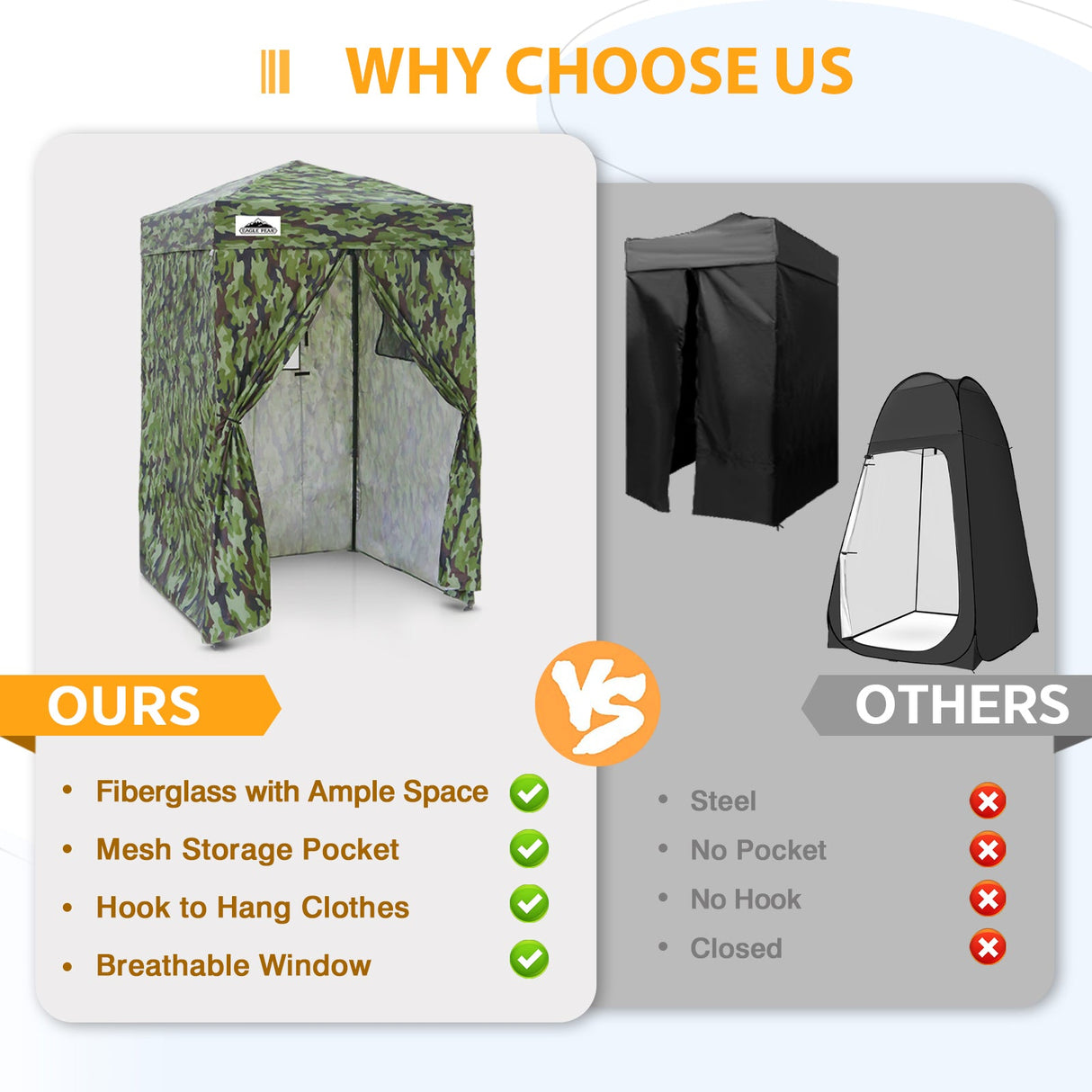 Flex Ultra Compact 4x4 Pop Up Changing Room Canopy - Eagle Peak Custom Canopy Tent