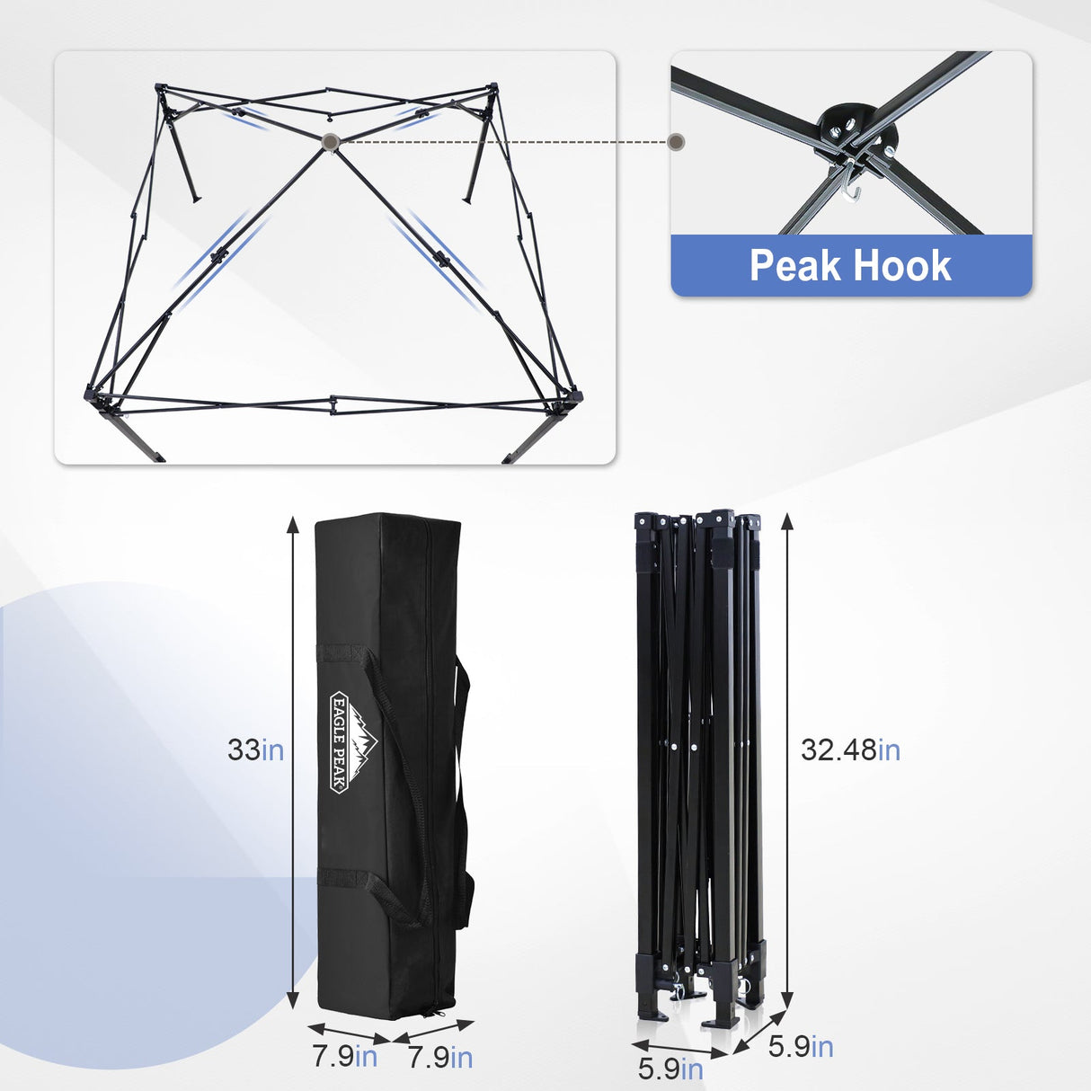 Flex Ultra Compact 5x5 Pop - up Canopy - Eagle Peak Custom Canopy Tent