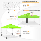 Easy Setup Straight Leg 10x10 Pop Up Canopy Tent w/ 100 sqft of Shade