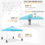 Easy Setup Straight Leg 10x10 Pop Up Canopy Tent w/ 100 sqft of Shade