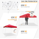 Slant Leg Pop up Canopy Tent, 10x10 Base 8x8 Top