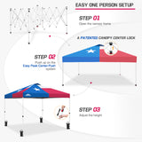 Easy Setup Straight Leg 10x10 Pop Up Canopy Tent w/ 100 sqft of Shade