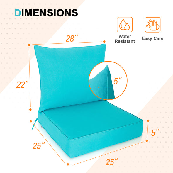 22 inch deep seat outdoor online cushions