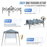 8x8 Pop Up Canopy Tent with Sidewall,8x8 Base 6x6 Top