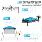 8x8 Pop Up Canopy Tent with Sidewall,8x8 Base 6x6 Top