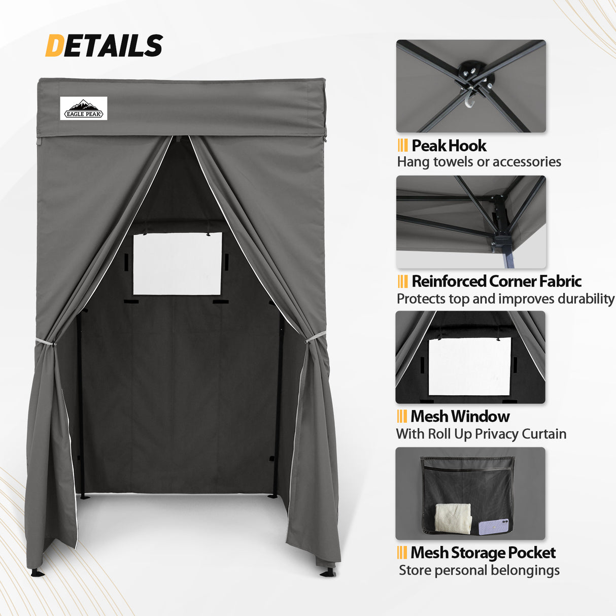 Flat Top 4x4 Pop-up Canopy Changing Room